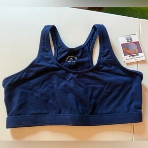 Russell Athletic Navy Blue Racerback Sports Bra size XL